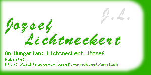 jozsef lichtneckert business card