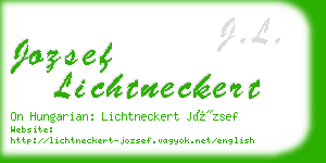 jozsef lichtneckert business card